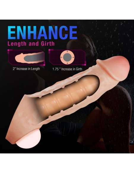 PERFORMANCE PLUS INTREPID 2 INCH SILICONE PENIS XTENDER BEIGE