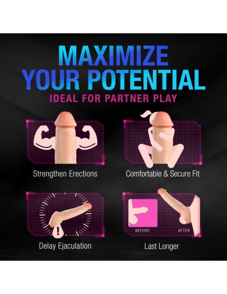 PERFORMANCE PLUS THRIVE 2.5 INCH SILICONE PENIS XTENDER BEIGE