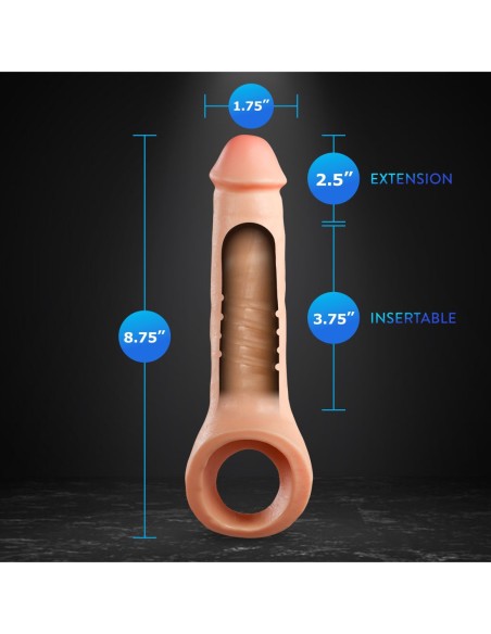 PERFORMANCE PLUS THRIVE 2.5 INCH SILICONE PENIS XTENDER BEIGE