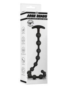 NMC 19 INCH RIBBED SILICONE ANAL BEADS BLACK 2