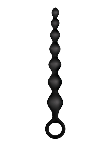 NMC 7 PULGADAS ACANALADAS DE SILICONA ANAL NEGRAS