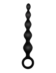 NMC 5.5 INCH RIBBED SILICONE ANAL BEADS BLACK