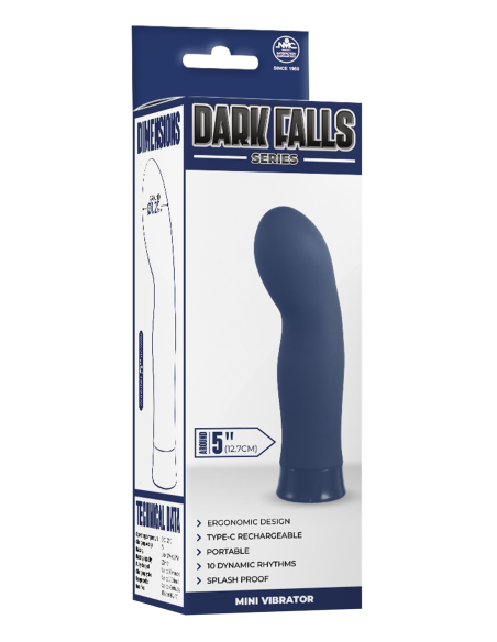NMC 5 PULGADASRECARGABLE SILICONA 10 FUNCIONES VELOCIDAD VIBRADOR AZUL