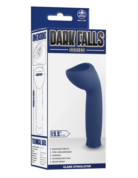 NMC 5.5 INCH RECHARGEABLE SILICONE 10 FUNCTIONS SPEED GLANS STIMULATOR BLUE