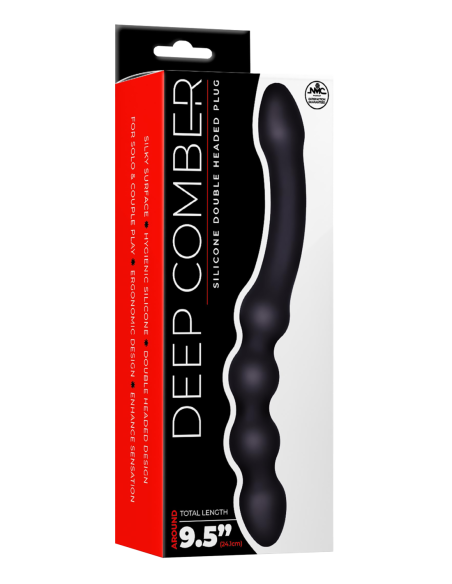 NMC 9.5 INCH SILICONE DOUBLE HEADED PLUG BLACK