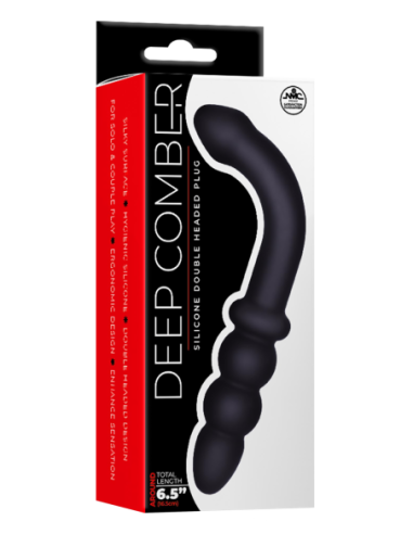NMC 6.5 INCH SILICONE DOUBLE HEADED PLUG BLACK