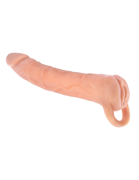 NMC DOS EN UNO EXTENSOR DE PENE DE 9 PULGADAS Y CARNE DE MASTURBADOR