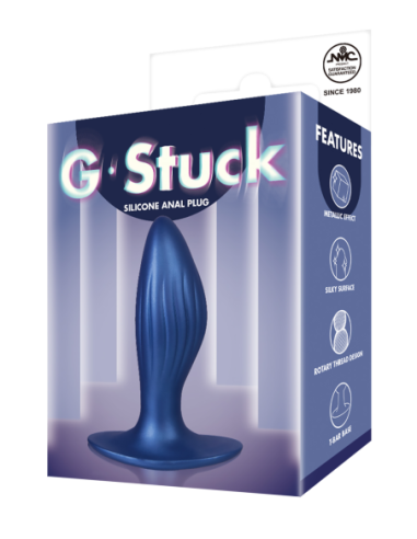 NMC 4.5 INCH SILICONE ANAL PLUG METALLIC BLUE