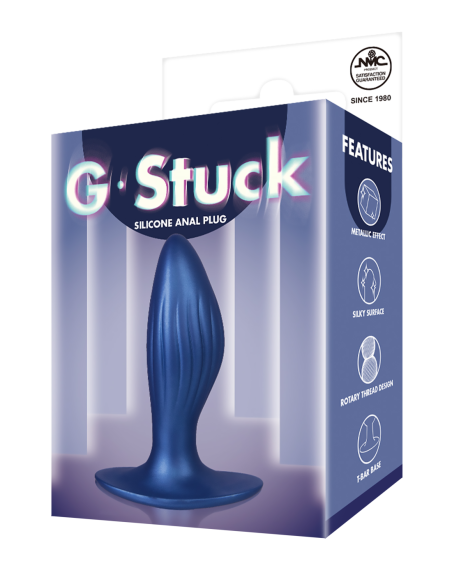 NMC 4.5 INCH SILICONE ANAL PLUG METALLIC BLUE