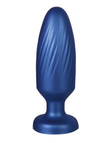 NMC TAPÓN ANAL DE SILICONA DE 4 PULGADAS AZUL METALIZADO