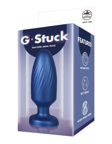 NMC 4 INCH SILICONE ANAL PLUG METALLIC BLUE