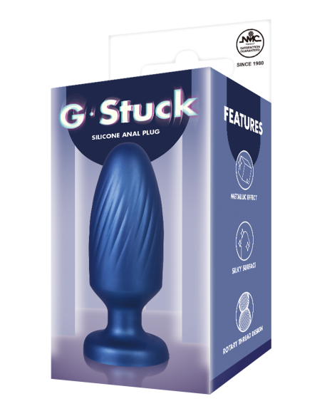 NMC 4 INCH SILICONE ANAL PLUG METALLIC BLUE