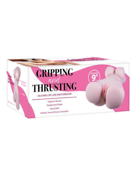 NMC 9 INCH SILICONE LIFE LIKE MASTURBATOR WITH NODULED TUNNEL FLESH