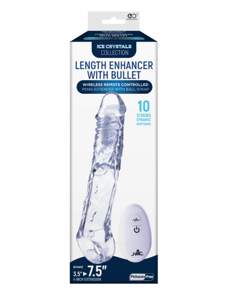 NMC 7.5 INCH TPE EXTENSION SLEEVE WITH 10 FUNCTION SPEED BULLET