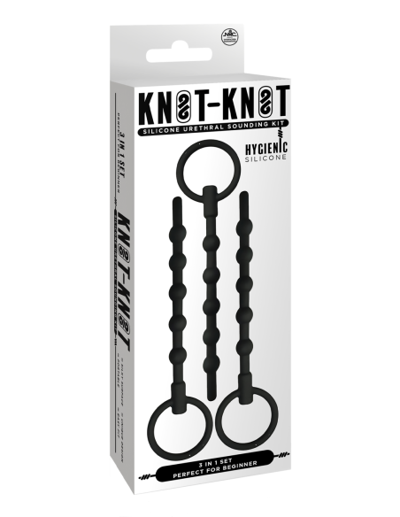 NMC SET DE KIT DE SONIDO URETRAL DE SILICONA 3 EN 1 NEGRO