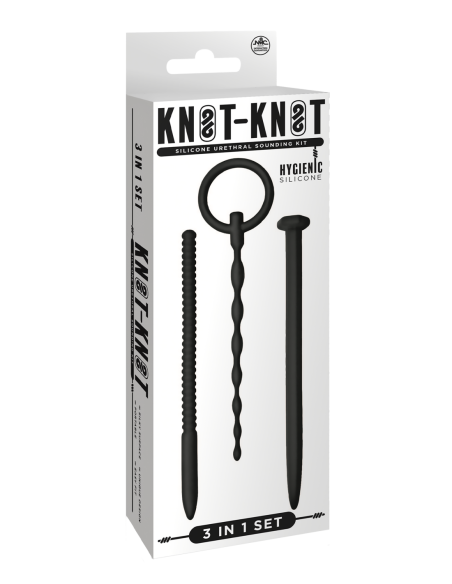 NMC 3 IN 1 SILICONE URETHRAL SOUND KIT SET BLACK