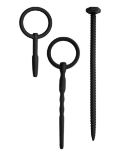 NMC 3 IN 1 SILICONE URETHRAL SOUND KIT SET BLACK