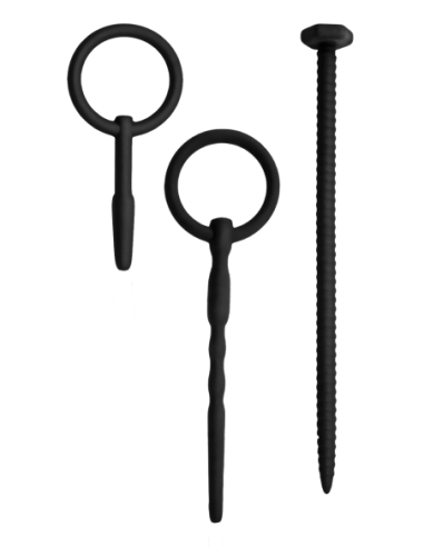 NMC 3 IN 1 SILICONE URETHRAL SOUND KIT SET BLACK