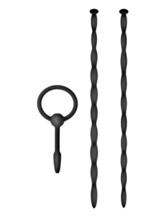 NMC SET DE KIT DE SONIDO URETRAL DE SILICONA 3 EN 1 NEGRO