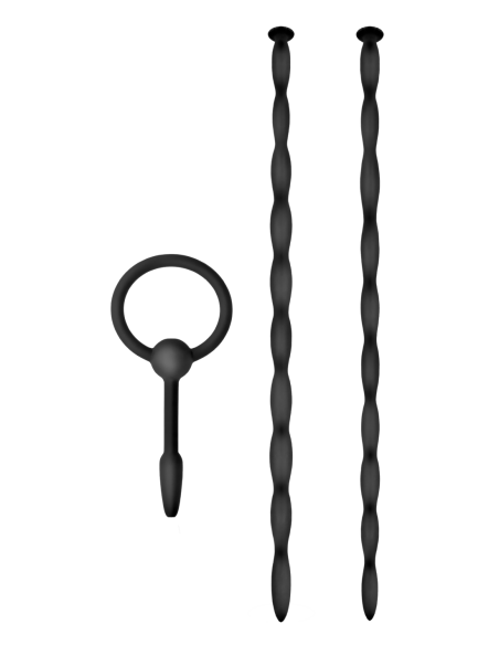 NMC 3 IN 1 SILICONE URETHRAL SOUND KIT SET BLACK