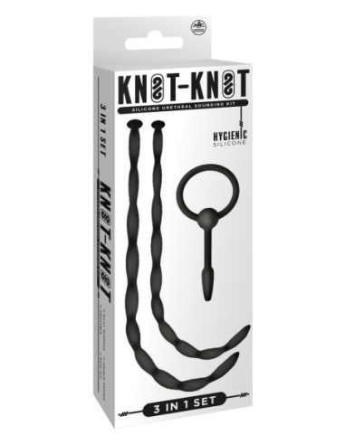 NMC 3 IN 1 SILICONE URETHRAL SOUND KIT SET BLACK