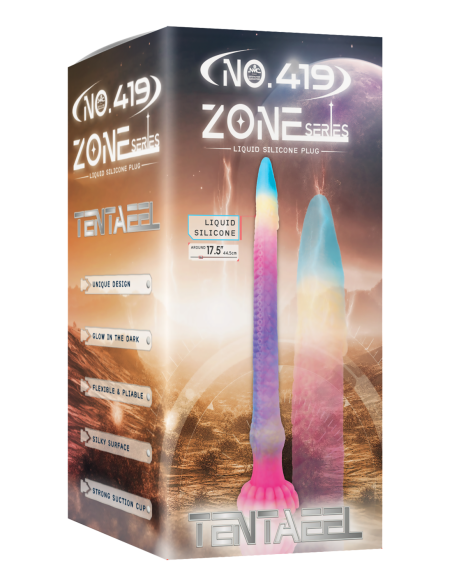 NMC CONSOLADOR MONSTRUOSO DE SILICONA DE 17,5 PULGADAS GLOW IN THE DARK