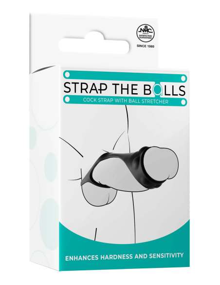 NMC SILICONE COCK STRAP WITH BALL STRETCHER BLACK