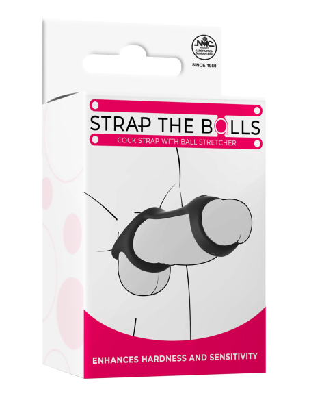 NMC SILICONE COCK STRAP WITH BALL STRETCHER BLACK