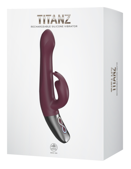 NMC 8.5 INCH SILICONE RECHARGEABLE VIBRATOR RUBINE RED