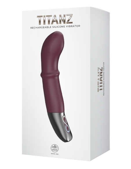NMC 7 INCH SILICONE RECHARGEABLE VIBRATOR RUBINE RED