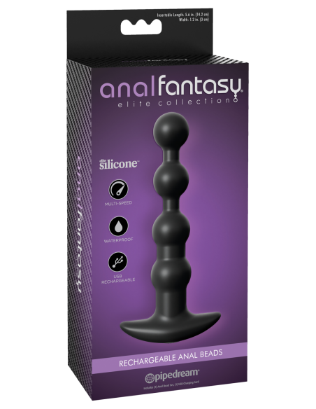 ANAL FANTASY ELITE RECHARGEABLE ANAL BEADS BLACK