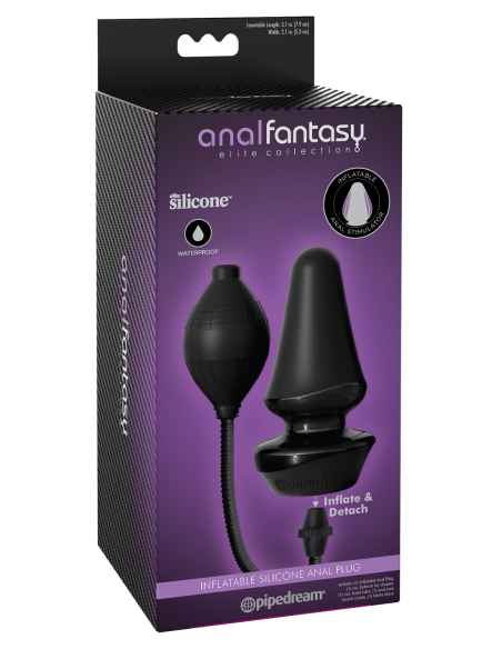 ANAL FANTASY ELITE TAPÓN ANAL DE SILICONA INFLABLE NEGRO