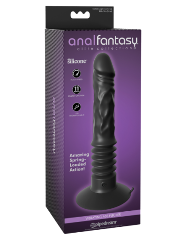 ANAL FANTASÍA ELITE VIBRADOR CULO FOLLADOR NEGRO