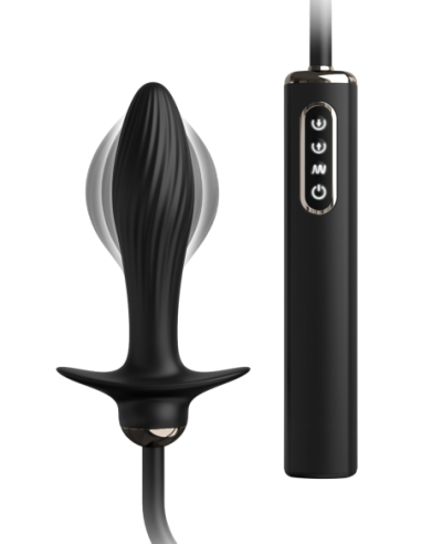 ANAL FANTASY ELITE AUTO-THROB HINCHABLE TAPÓN VIBRADOR NEGRO