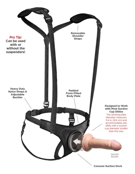 BODY DOCK STRAP-ON SUUSPENDERS BLACK