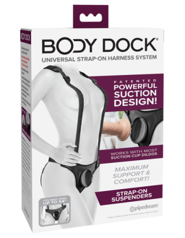 BODY DOCK STRAP-ON SUUSPENDERS BLACK
