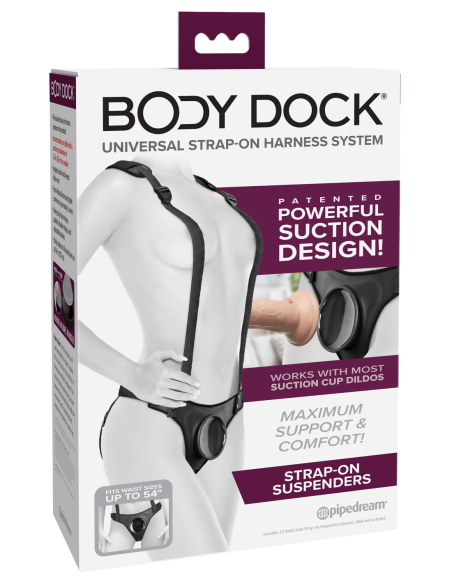BODY DOCK STRAP-ON SUUSPENDERS BLACK