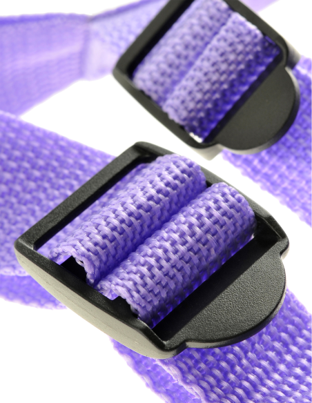 DILLIO 7 INCH STRAP-ON SUSPENDER HARNESS SET PURPLE