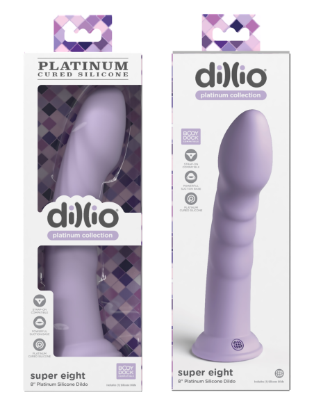 DILLIO PLATINO SUPER OCHO 8 PULGADAS PÚRPURA