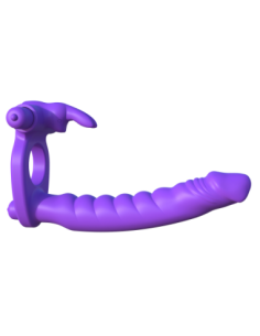 FANTASY C-RINGZ SILICONE DOUBLE PENETRATOR RABBIT PURPLE