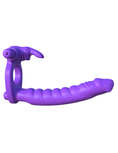 FANTASY C-RINGZ SILICONE DOUBLE PENETRATOR RABBIT PURPLE