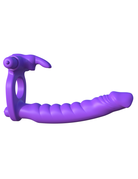 FANTASÍA C-RINGZ SILICONA DOBLE PENETRADOR CONEJO PÚRPURA