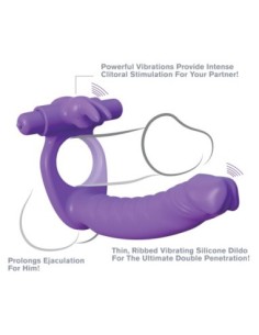 FANTASÍA C-RINGZ SILICONA DOBLE PENETRADOR CONEJO PÚRPURA 2