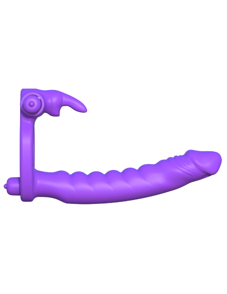 FANTASY C-RINGZ SILICONE DOUBLE PENETRATOR RABBIT PURPLE
