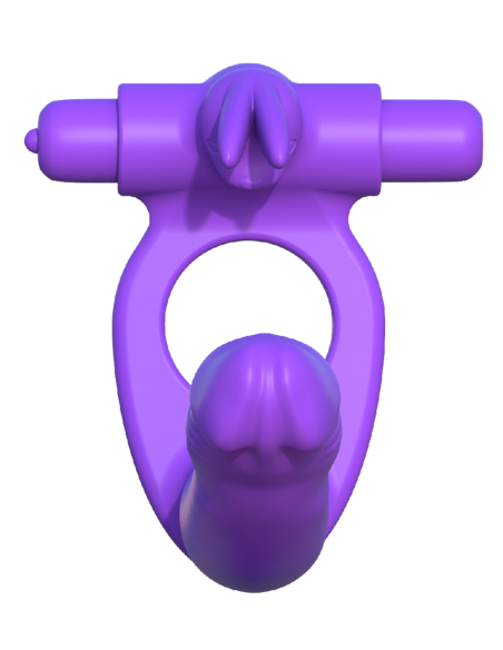 FANTASÍA C-RINGZ SILICONA DOBLE PENETRADOR CONEJO PÚRPURA