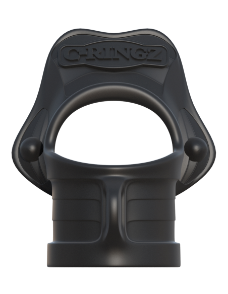 FANTASY C-RINGZ ROCK HARD RING & BALL-STRETCHER BLACK