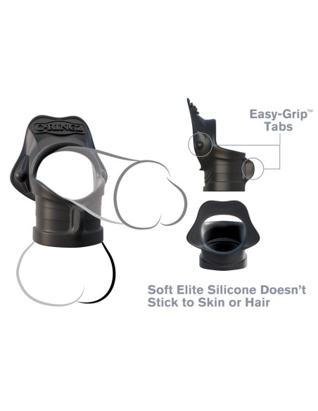 FANTASY C-RINGZ ROCK HARD RING & BALL-STRETCHER NEGRO