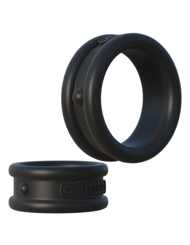 FANTASY C-RINGZ MAX-WIDTH SILICONE RINGS BLACK