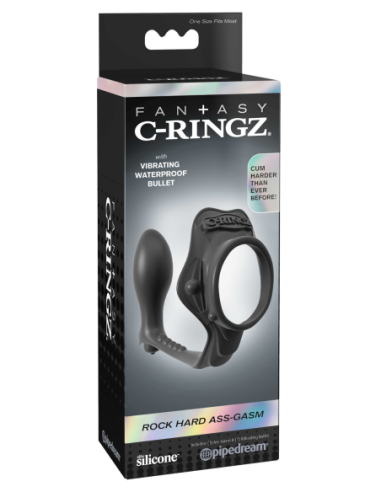 FANTASÍA C-RINGZ ROCK DURO CULO-GASM NEGRO