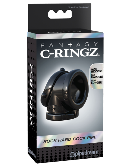 FANTASY C-RINGZ ROCK HARD COCK PIPE BLACK